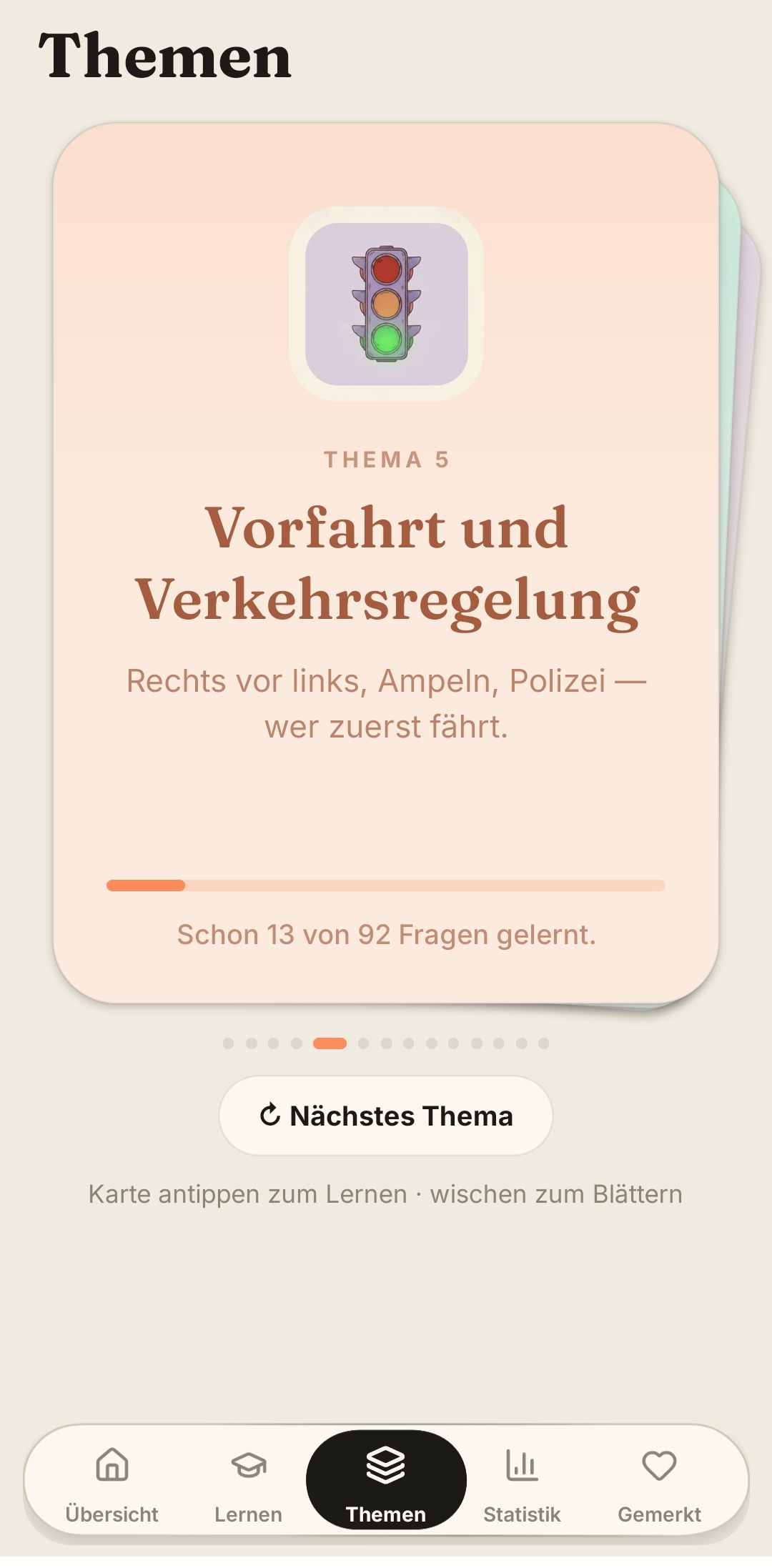 Prüfungssimulator in der Nef Drive App